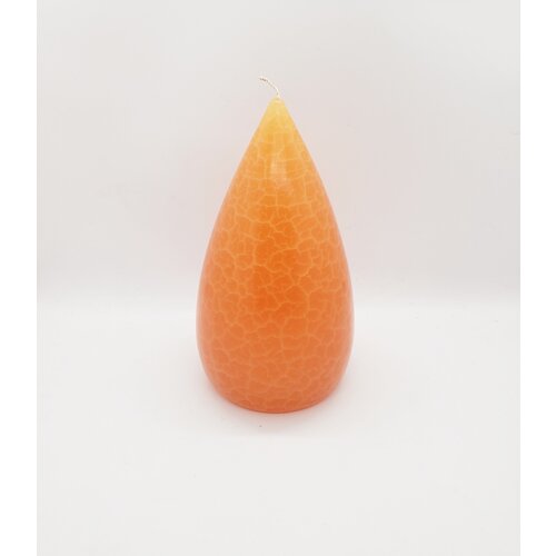Barrick Design Candle Stout Crackle Orange Shades  7 inches