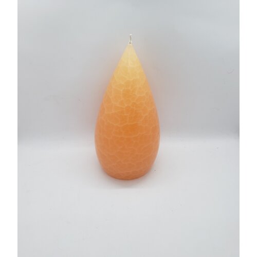Barrick Design Candle Stout Crackle Orange Shades 8 inches
