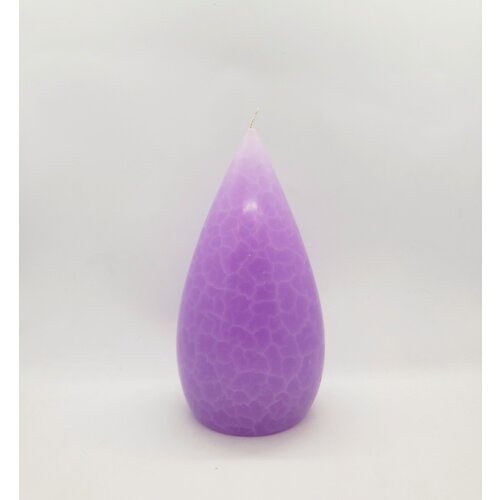 Barrick Design Candle Stout Crackle Purple Shades 8 inches