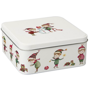 IHR Tin Elves at Work Square 6 Inch IHR Tin Elves at Work Square 6 Inch