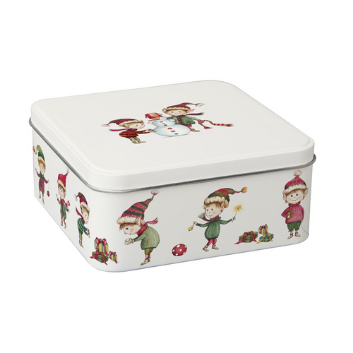 IHR Tin Elves at Work Square 6 Inch IHR Tin Elves at Work Square 6 Inch