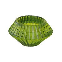 Tealight and Taper Holder Green Diamond