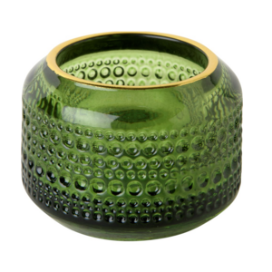 IHR Tealight Holder Glass Green IHR Tealight Holder Glass Green
