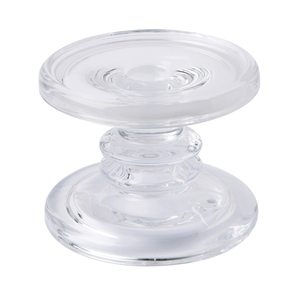 IHR Candle Holder Clear Glass 3.5 Inch
