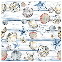 Napkin Cocktail Paper Beach Shells