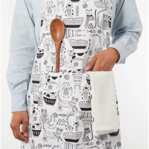 Now Designs Apron with Prints Purr Party