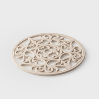 Vintage Round Silicone Trivet Oyster