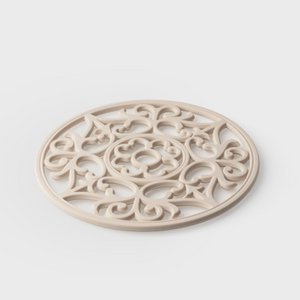 Vintage Round Silicone Trivet Oyster