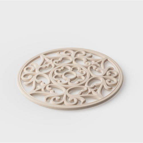 Vintage Round Silicone Trivet Oyster