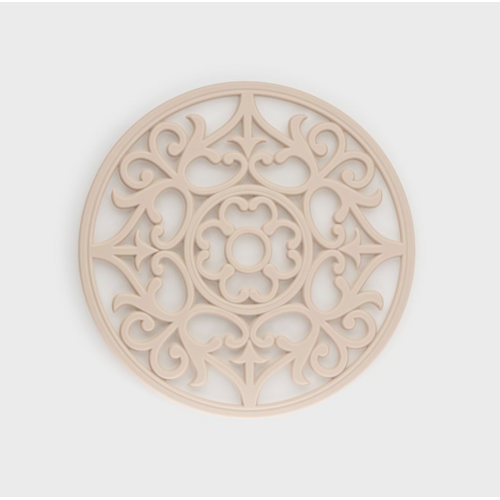 Vintage Round Silicone Trivet Oyster