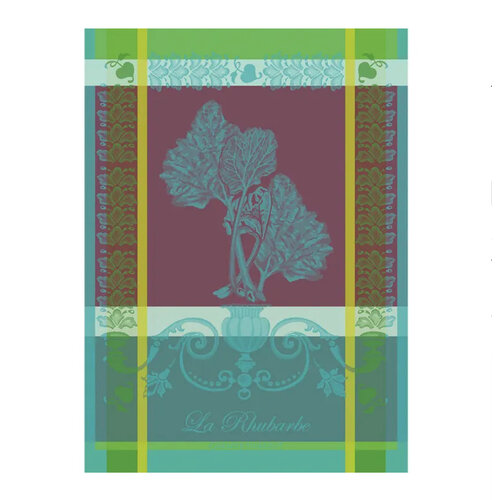 Garnier Thiebaut Garnier Thiebaut Tea Towel La Rhubarbe Turquoise Garnier Thiebaut Garnier Thiebaut Tea Towel La Rhubarbe Turquoise