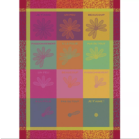 Garnier Thiebaut Tea Towel Marguerite Effeuille