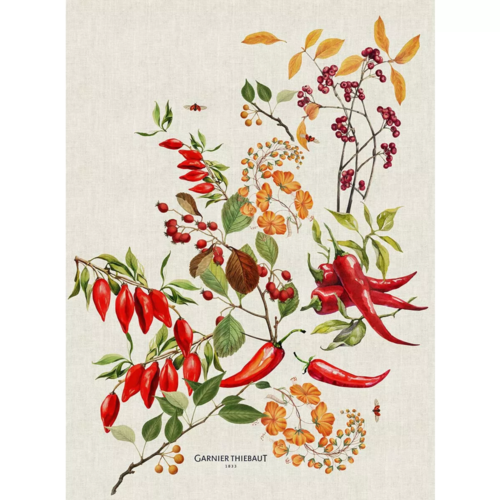Garnier Thiebaut Garnier Thiebaut Tea Towel Piments Doux Epices Linen Garnier Thiebaut Garnier Thiebaut Tea Towel Piments Doux Epices Linen