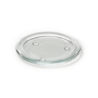 Candle Plate Glass 4"