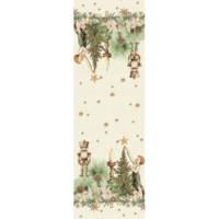 Garnier Thiebaut Table Runner Noel Vintage Dore Linen 20 x 61 Inch