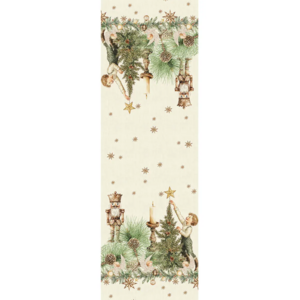 Garnier Thiebaut Garnier Thiebaut Table Runner Noel Vintage Dore Linen 20 x 61 Inch Garnier Thiebaut Garnier Thiebaut Table Runner Noel Vintage Dore Linen 20 x 61 Inch