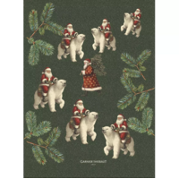 Garnier Thiebaut Tea Towel Ours De Noel Sapin Linen