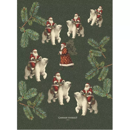 Garnier Thiebaut Garnier Thiebaut Tea Towel Ours De Noel Sapin Linen Garnier Thiebaut Garnier Thiebaut Tea Towel Ours De Noel Sapin Linen