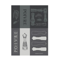 Garnier Thiebaut Tea Towel Les Poivrieres Charbon