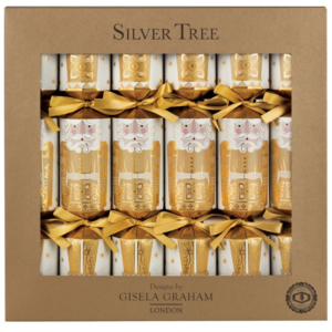 Silver Tree Crackers Gold Nutcracker 6 Piece