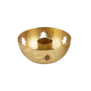 Option2 Bowl Shaped Gold Taper Candle Holder Option2 Bowl Shaped Gold Taper Candle Holder