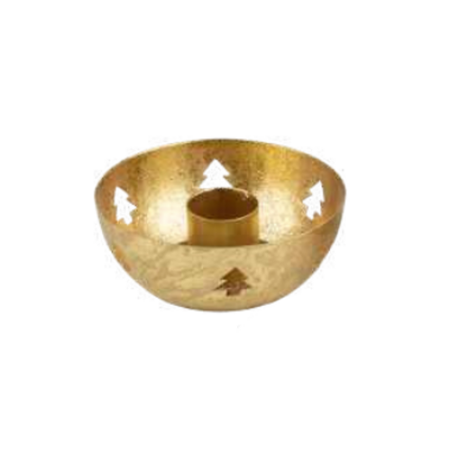 Option2 Bowl Shaped Gold Taper Candle Holder Option2 Bowl Shaped Gold Taper Candle Holder