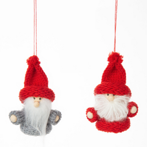 Option2 Mini Santa Ornament with Knitted Hat Option2 Mini Santa Ornament with Knitted Hat