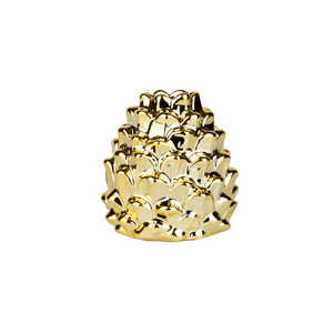 Option2 Gold Pine Cone Taper Candle Holder Option2 Gold Pine Cone Taper Candle Holder