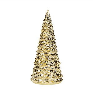 Option2 Ceramic Gold Fir Tree 9 Inch