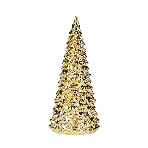 Option2 Ceramic Gold Fir Tree 9 Inch