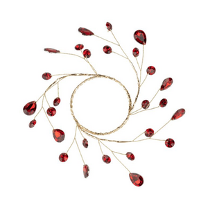 Option2 Candle Ring Gold Foil with Red Jewels Option2 Candle Ring Gold Foil with Red Jewels