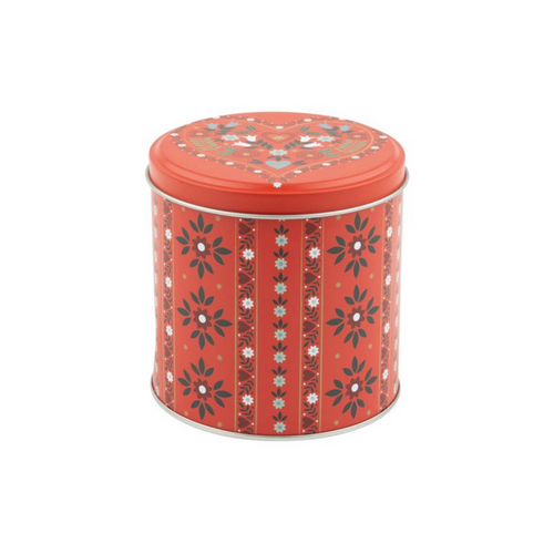 Option2 Cookie Tin Small Red Scandi Heart Option2 Cookie Tin Small Red Scandi Heart