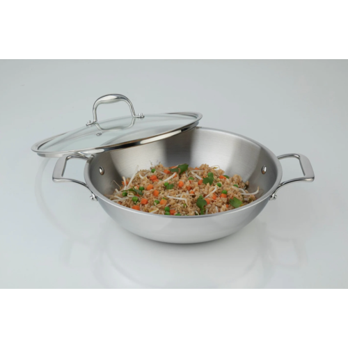 Meyer Meyer SuperSteel Tri-Ply Wok With Lid