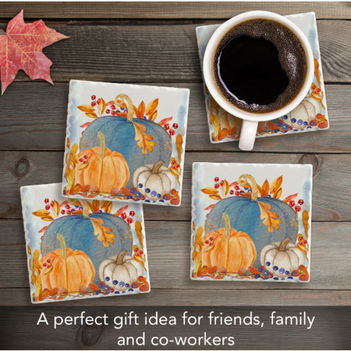 CounterArt Coaster Absorbent Denim Harvest Set of 4