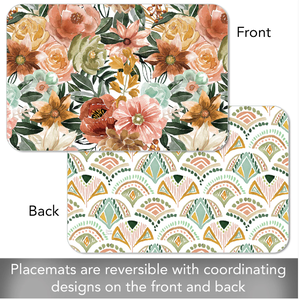 CounterArt Placemat Reversible Floral Chic