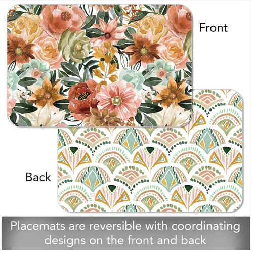 CounterArt Placemat Reversible Floral Chic
