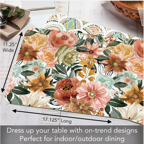 CounterArt Placemat Reversible Floral Chic