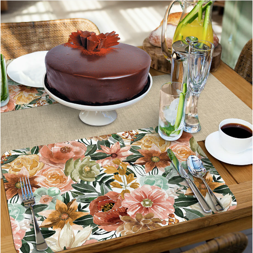 CounterArt Placemat Reversible Floral Chic
