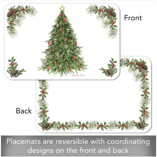 CounterArt Placemat Reversible O Christmas Tree