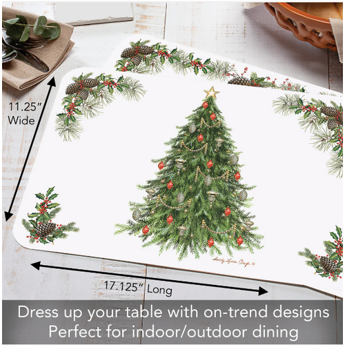 CounterArt Placemat Reversible O Christmas Tree CounterArt Placemat Reversible O Christmas Tree
