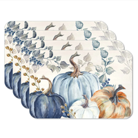 Placemat Reversible Pumpkin Blues
