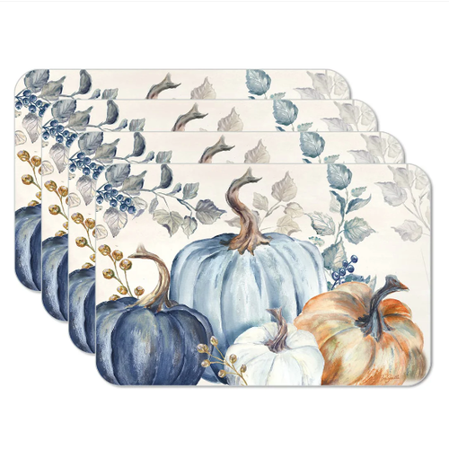 CounterArt Placemat Reversible Pumpkin Blues