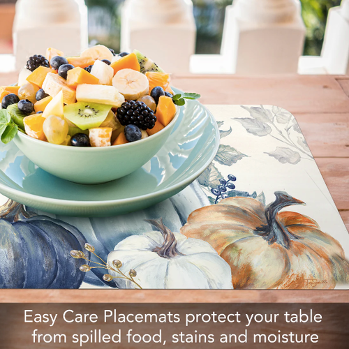 CounterArt Placemat Reversible Pumpkin Blues