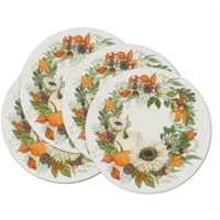 Placemat Reversible Round Farmhouse Fall