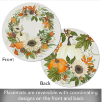 Placemat Reversible Round Farmhouse Fall