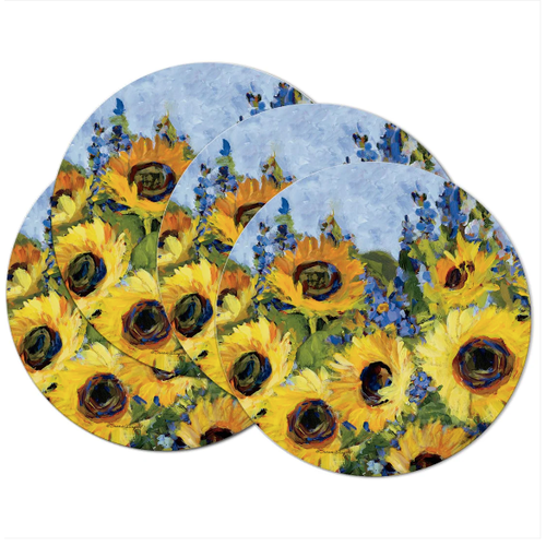 CounterArt Placemat Reversible Round Sunflower Gallery