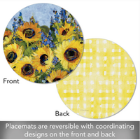 Placemat Reversible Round Sunflower Gallery