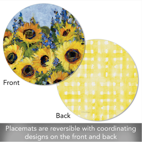 CounterArt Placemat Reversible Round Sunflower Gallery