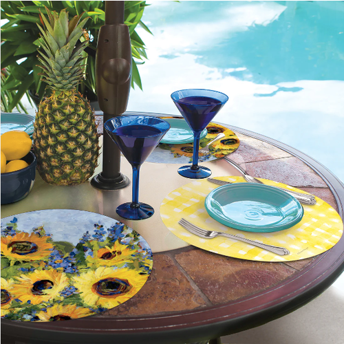 CounterArt Placemat Reversible Round Sunflower Gallery