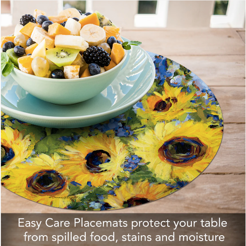 CounterArt Placemat Reversible Round Sunflower Gallery